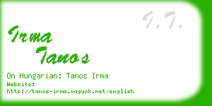 irma tanos business card